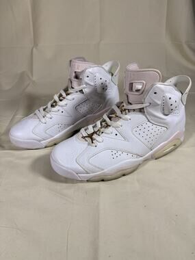 Nike Air Jordan 6 Retro "Gold Hoops" White/Sail Leather Mid Top DH9696-100 S 11W